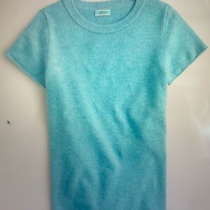 J. Crew turquoise 100% cashmere short sleeve tee.  Never worn.